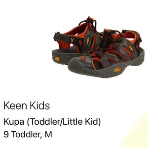 KEEN Kupa Sandals Little Kids 9 Shoes gray orange olive fisherman close toed